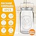 Miuyhji Wide Mouth Mason Jars 32 oz with Lids [4 Pack], Canning Jars with Metal Airtight Lids and Bands, 32 oz Glass Jars for Fermenting, Pickling, Freezing, Preserving, Meal Prep, Jar Décor