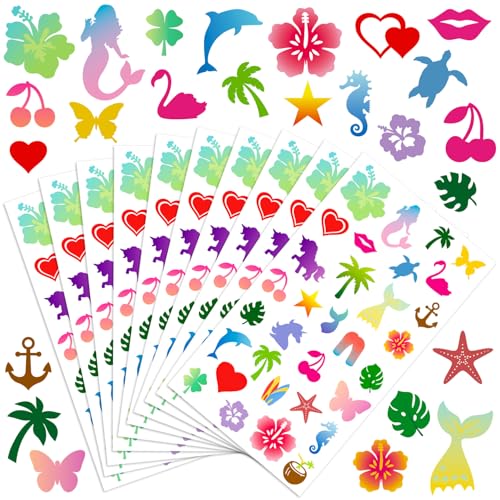 Body Stickers for Tanning 320Pcs Self Adhesive Removable Tanning Sunbathing Stickers for Woman Kids Summer Beach Face Body Accessories
