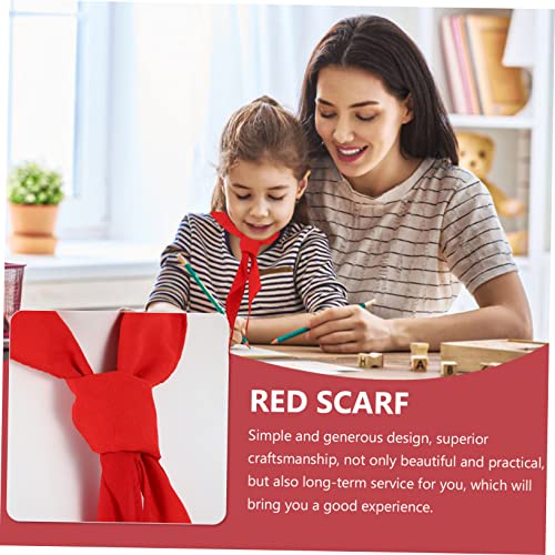 2pcs Red Dancing Scarves Lightweight Breathable Triangle Towel for Daily Practice Stage Performance Classic Red Scarf for Childrens Dance Props2