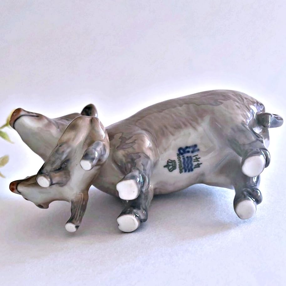 ロイヤルコペンハーゲン イノシシ置物 陶器 親子 ウリボウ 【公式通販】