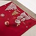 DII Embroidered Holiday Table Décor Collection Christmas Kitchen, Snowman Table Runner, 14x70, Red