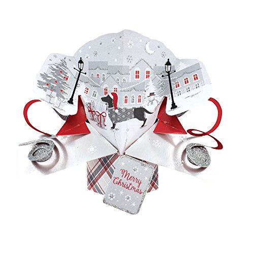 Xmas Dog Petite Christmas Pop-Up Greeting Card
