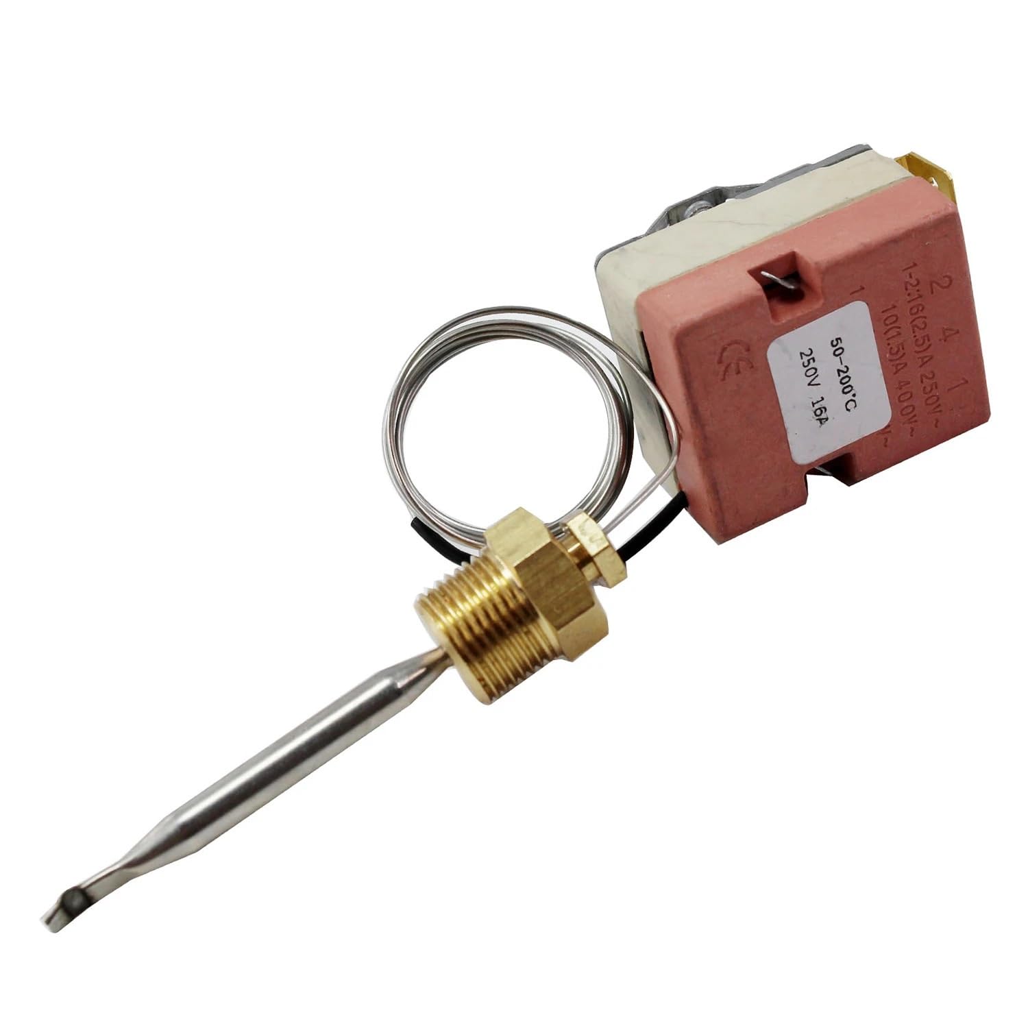 Piezas de Control del termostato freidora eléctrica 250V con tuercas latón 3/8 "rango temperatura 50~200 Kits cocina comerciales