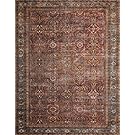 Loloi Layla 9'-0" x 12'-0" Area Rug in Brick/Blue - Thick Area Rug, Soft Area Rug with, Vintage Inspired Distressed Design, Low Pile, Non-Shedding, Easy Clean, Durable Living Room Rug