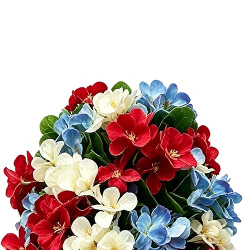 Árbol floral artificial exterior para decoración de porche y jardín en macetas 8