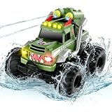Dysaim Voiture Télécommandée Tout Terrain, Monster Truck Télécommandé, 4WD Voiture Telecommandé Enfant, Jouets pour Enfants Avancés, 2.4 Ghz Amphibie Toys RC Drift, Cadeau Enfant 6 12 Ans