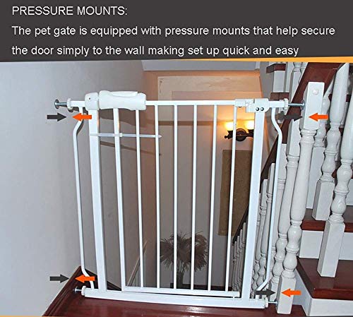 Barrières de Sécurité Escalier Ajustable 61-69.9cm | Support à Pression