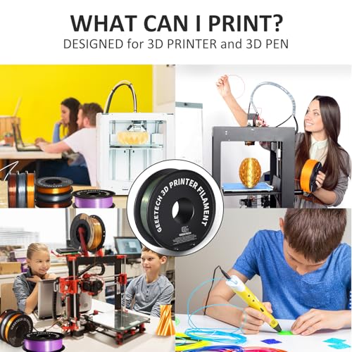 Image of Geeetech Silk PLA Filament 1.75mm for 3D Printer, Dark Green Metal-Like Shiny PLA Filament 1kg (2.2lbs) Spool, Dimensional Accuracy + /- 0.02 mm, Metallic Silk Bronze