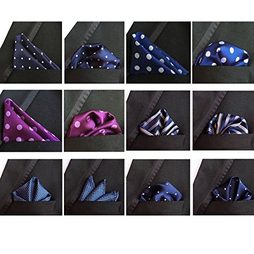 Jeatonge Pocket Square For Men Assorted 12 Pack (Style 03)