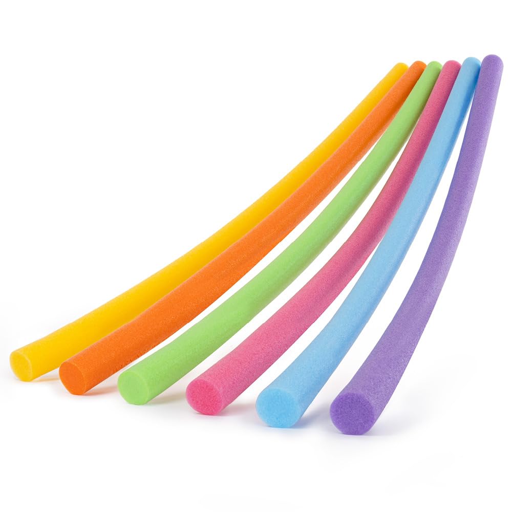 SPLASH! Swimming Pool Noodles – 2-Pack Swimming Noodle with Strong & Flexible Foam - Suitable for Adults and Children - Strong and Lightweight Pool Noodle Float (Orange)