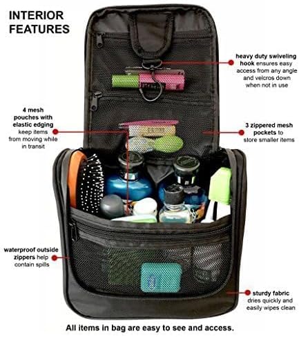 Miniatura 6 de Wayfarer Supply - Bolsa de aseo para colgar Kit de viaje plegable, negro, M talla