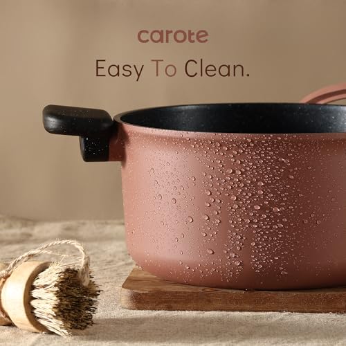 CAROTE Non Stick Pots and Pans Set, Cookware Sets Nonstick 16 Piece, Kitchen Cooking Set with Stay-Cool Handles,with Silicone Tools and Pot Protectors - Image 5