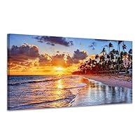 Amazon.co.jp: ポスター アートパネル ヤシ 絵画 海 ハワイ 風景画