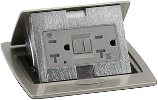 Lew Electric Pop Up Countertop Electrical Outlet, GFCI Receptacle (Satin Nickel)