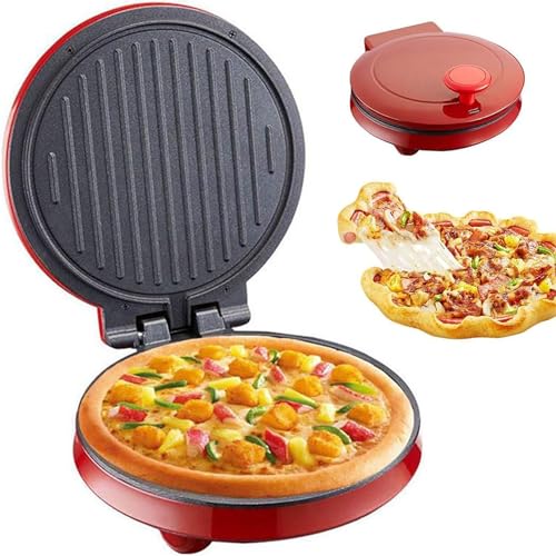 Machine à pizza électrique, poêle électrique, four à pizza de comptoir, chauffage double face antiadhésif, grands diamètres, pour quesadillas, nachos,...