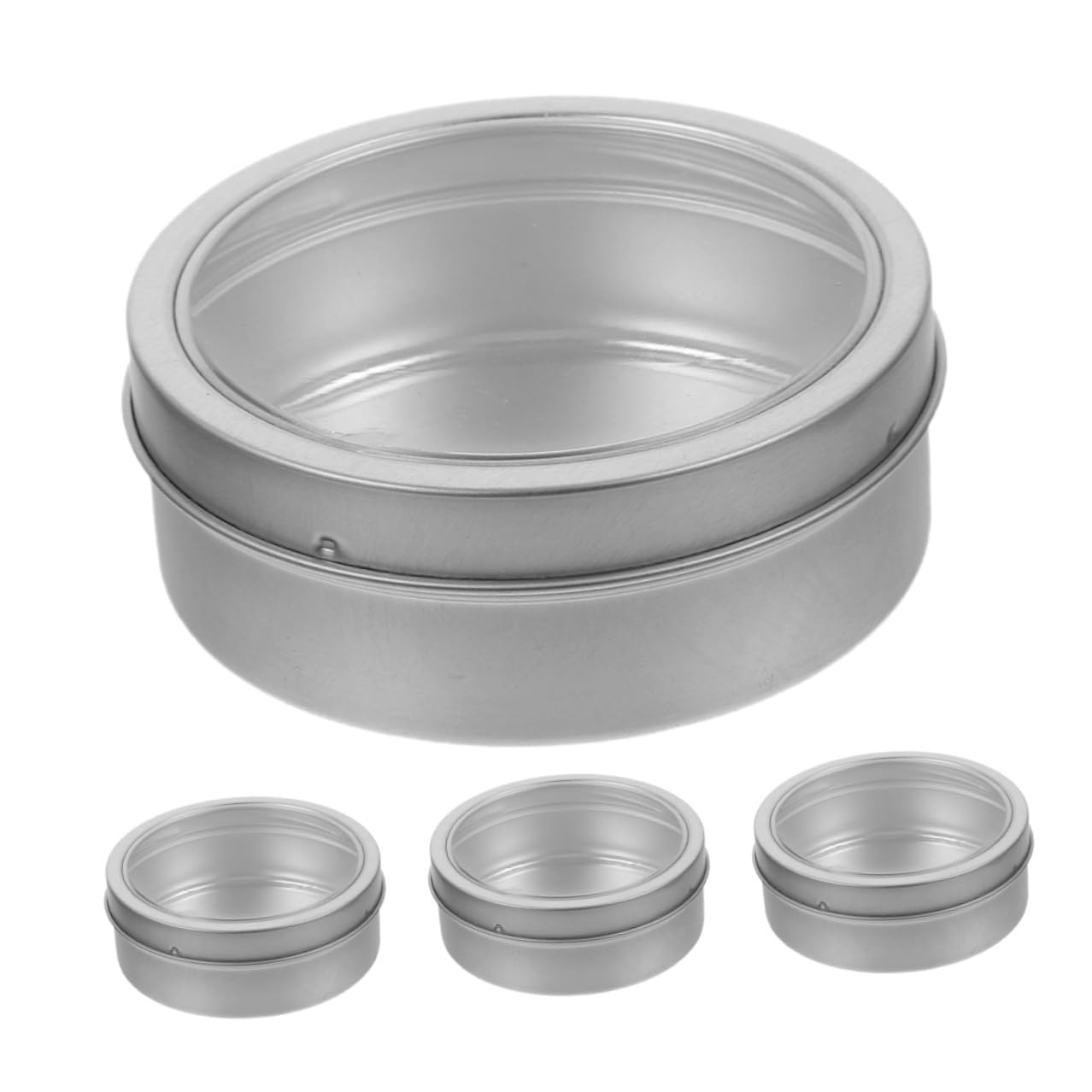 Pot à épices magnétique avec couvercle transparent TOYANDONA pour rangement cuisine (4 pièces)