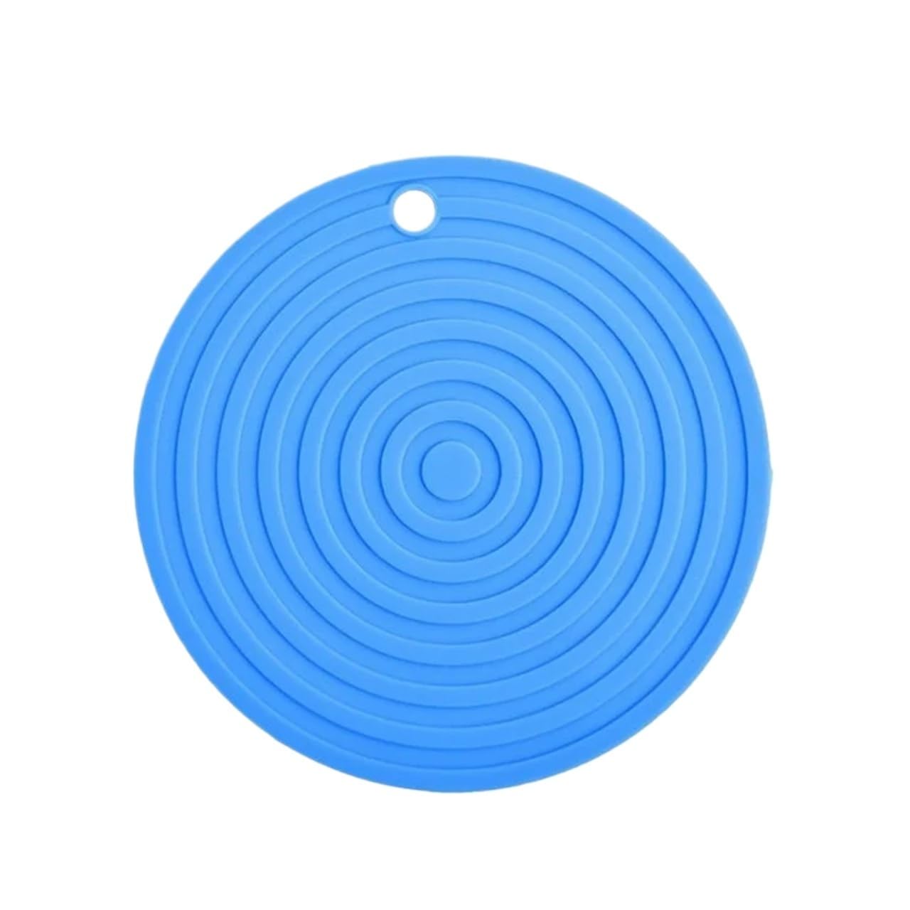 silicone trivet Table Mat, Silicone Trivet Heat Insulation Mat For Dining Table Kitchen Multicolor Multiple Sizes(Blue,S-18CM)