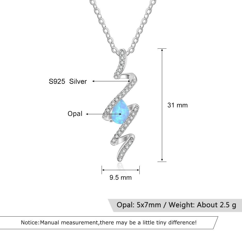 Hochzeit Brautschmuck Sets Twist Spiral Drop Ohrringe Anhänger Halsketten Blau Opal Schmuck Sets Zubehör Geschenk