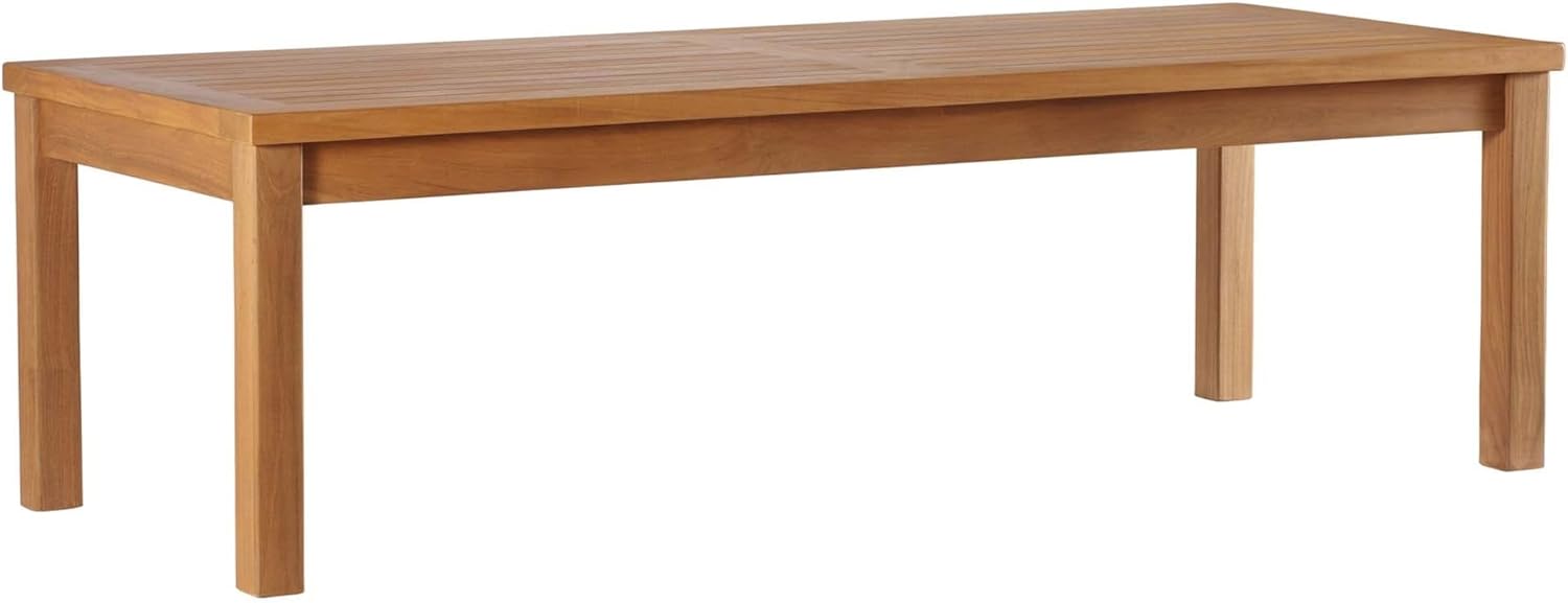 Outdoor Patio Teak Wood Coffee Table Natural