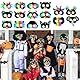 Kratzbilder für Kinder, 16 pcs Party Masken zum Bemalen, Kreative DIY Bastelsets mit Elastischen Kordeln und Holzstiften, Tiermasken Regenbogen Kratzbilder Gesichtsmaske für Kindergeburtstag Spiele