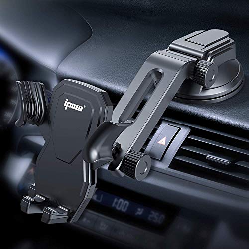 IPOW Auto Handy Halterung KFZ LKW Handy Halter mit Saugnapf für Armaturenbrett Windschutzscheibe universal kompatibel mit Smartphone wie iPhone, Samsung, Sony und die meisten Handys