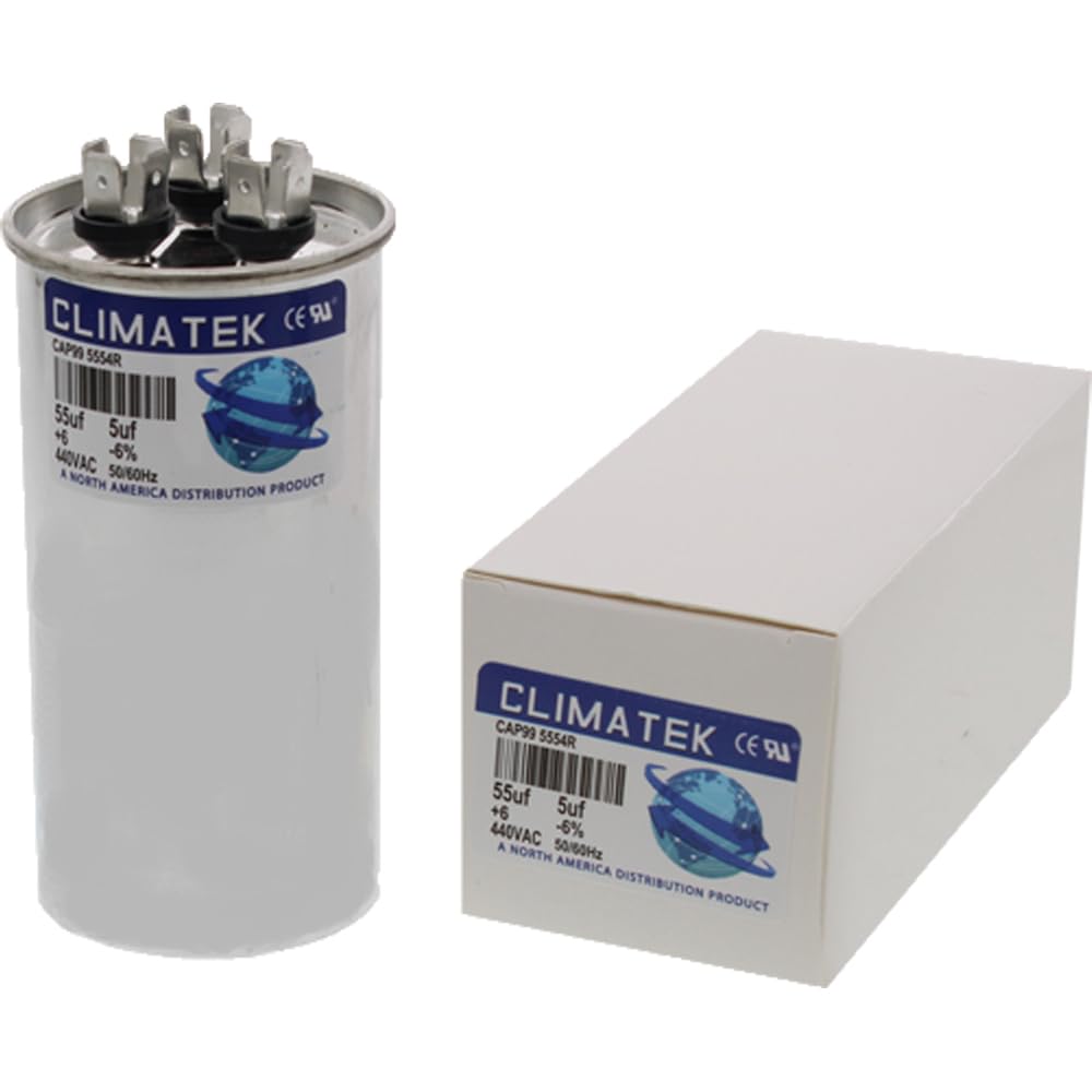 RA2000/37(556+505) - ClimaTek Upgraded 55/5 uf MFD Round 370/440 Volt Capacitor Fits Amrad