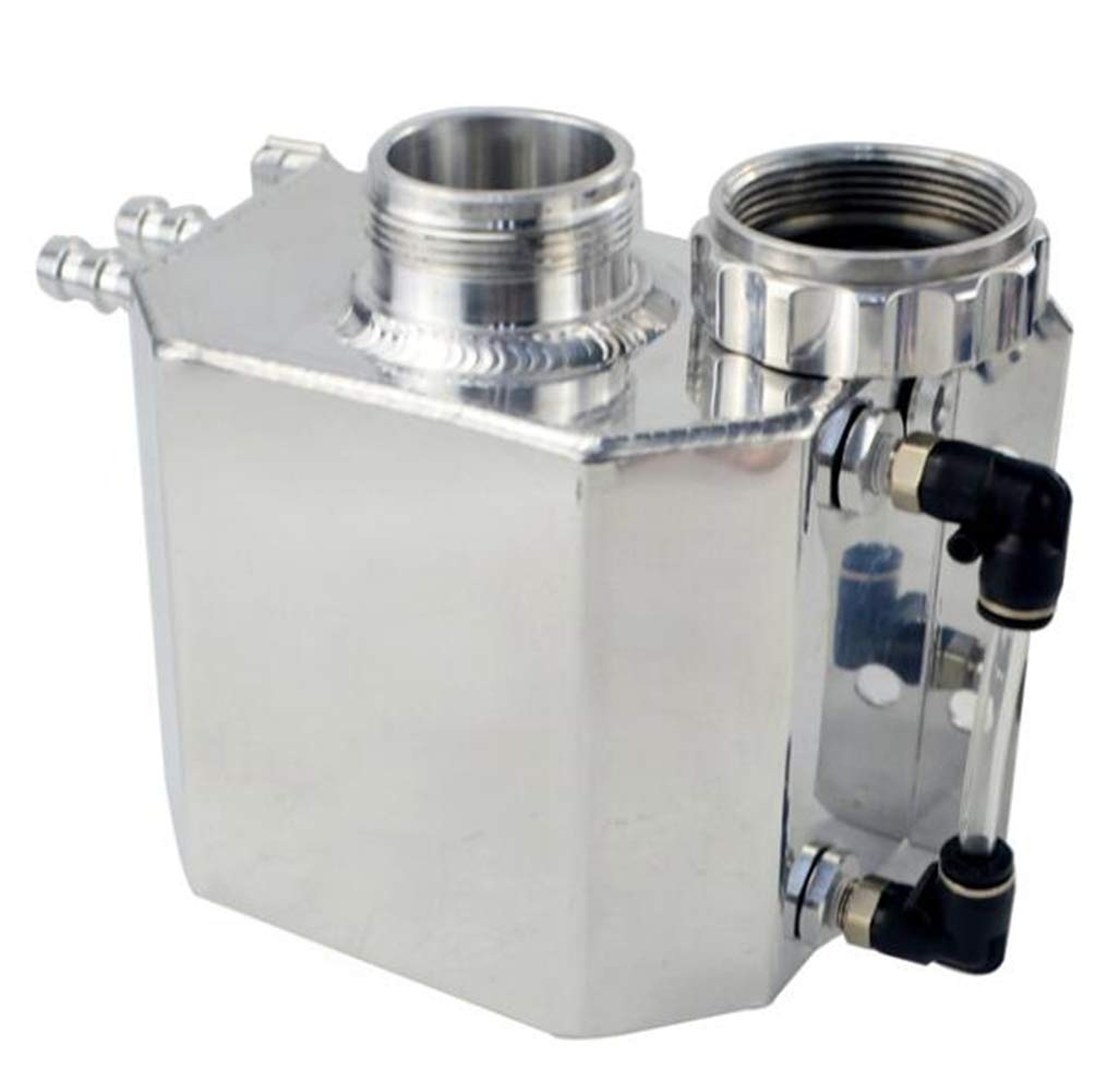 Zbiornik oleju, 1L/2L Uniwersalny aluminiowy zbiornik oleju silnikowego do samochodu Zbiornik do wychwytywania oleju Zbiornik oleju silnikowego Aluminiowy zbiornik na benzynę do samochodu Puszka do