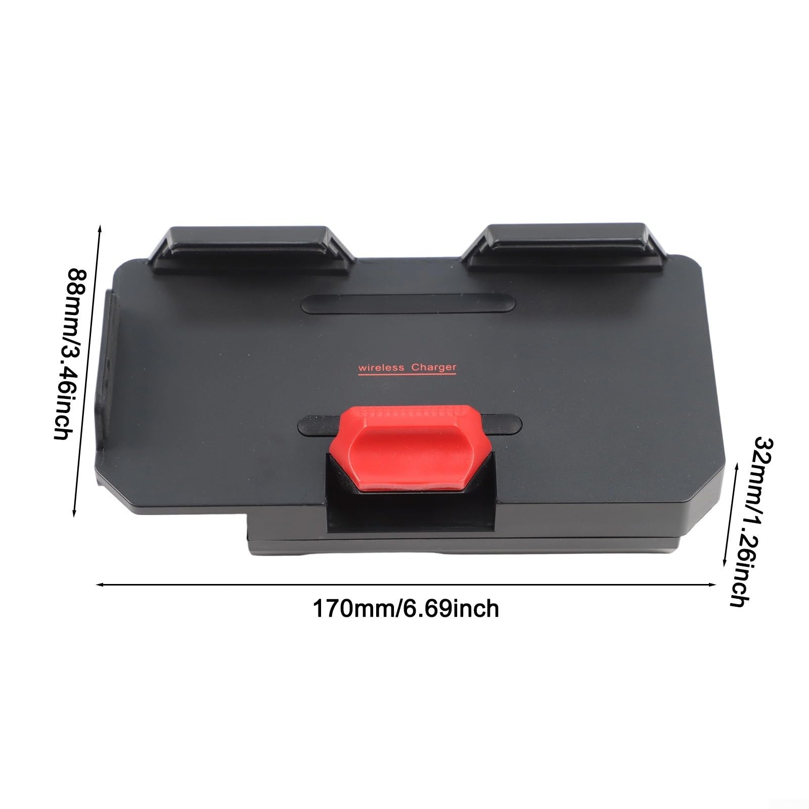 Supporto per telefono per caricabatterie wireless da moto per BMW R1200GS R1250GS R1300GS, staffa di ricarica rapida da 15 W, resistente alle intemperie IPX6 (logo bianco)