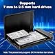 YIIFELL Festplattengehäuse SSD Gehäuse 2,5 Zoll Gehäuse USB C 3.2 Gen 2 / USB Typ-A auf SATA III bis zu 10 Gbps Externes Gehäuse für SSD und HDD in Höhe 9.5mm/7mm Werkzeugfreie Montage