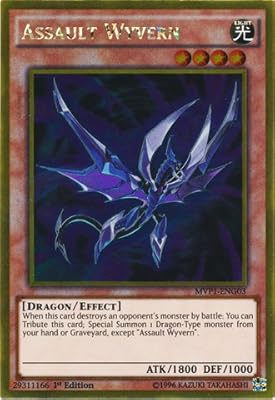 Yu-Gi-Oh! - Assault Wyvern (MVP1-ENG03) - The Dark Side of Dimensions Movie Pack Gold Edition - 1st Edition - Gold Rare