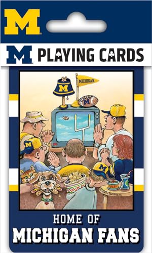 Image of Masterpieces Adult Playing Cards - Michigan Wolverines Fan Deck, 54 Poker Cards