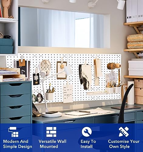 Pegboard Us 8 Pack Pegboard, Peg Boards, Peg Boards For Walls, Pegboard Wall Organizer, Small Pegboard 10 Inch X 10", Pegboard Plastic Panels For Craft Room thumb #2