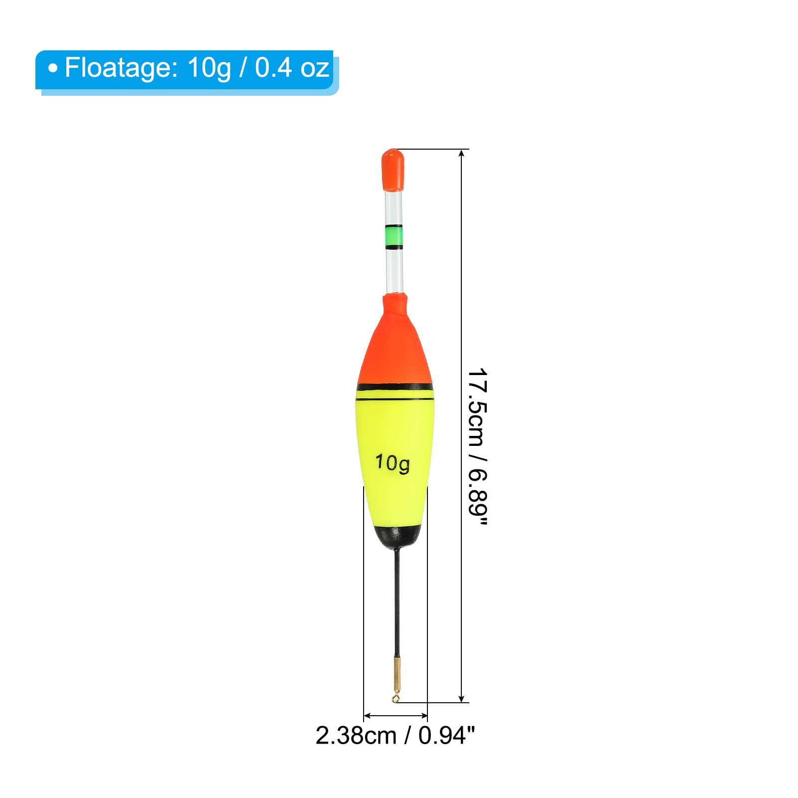 PATIKIL 0.35oz Fishing Glowing Bobbers with Swivel, 5 Pack EVA Fishing Float without Glow Sticks for Saltwater Freshwater Fishing - Image 2