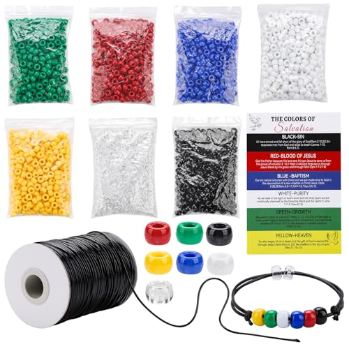 1400 Pcs Plan of Salvation Bracelet Kit Gospel Bracelets Salvation