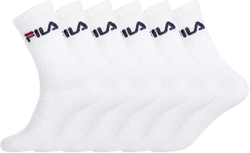 Fila Chaussette Homme Sport Résistantes - Lot de 6 - Chaussettes Hautes Homme, Training & Fléxibles