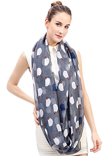 Hedgehog Animal Print Women's Infinity Scarf Lightweight3