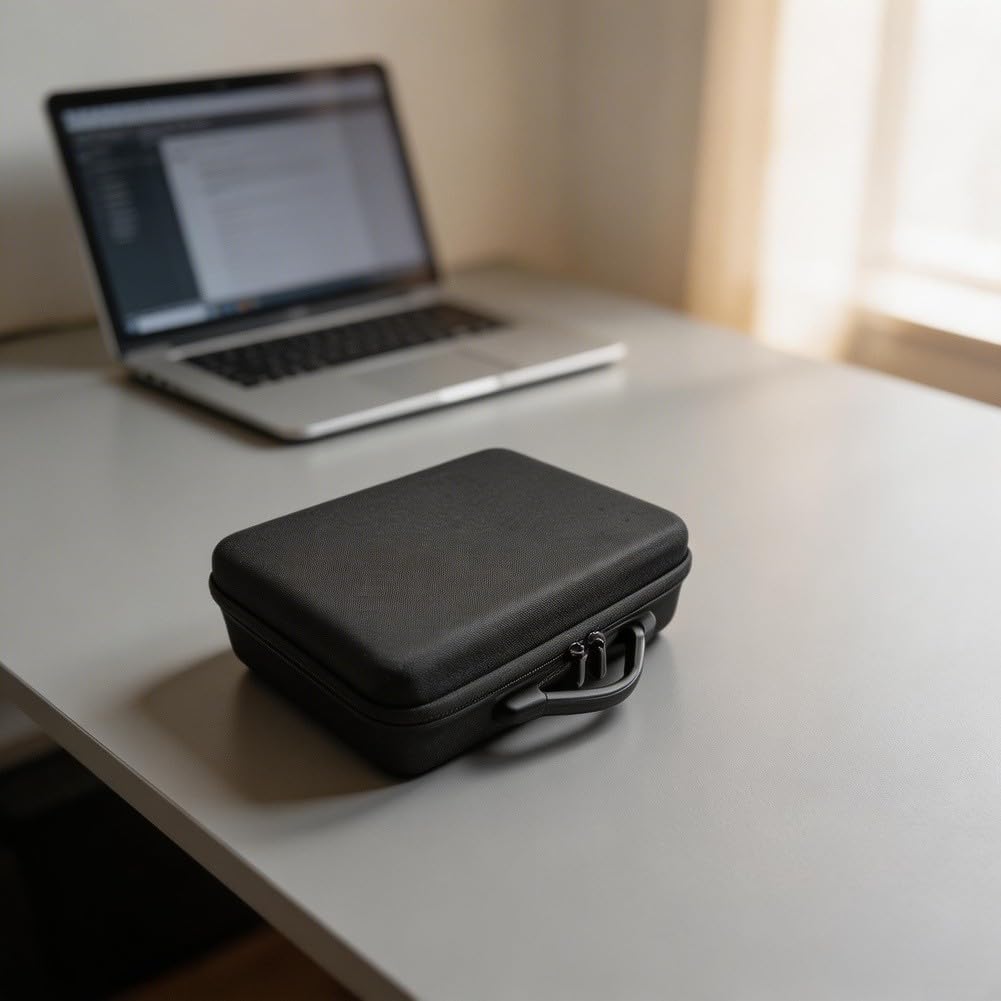 Custodia rigida da viaggio, in EVA, portatile, su misura, antiurto, leggera, con impugnatura in silicone e tasche organizer per professionisti in viaggio