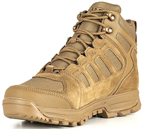 LAPG Men's Terrain Mid Hiking Boots, Durable and Comfortable Outdoor Footwear for Trail, Work and Everyday Wear, Coyote2