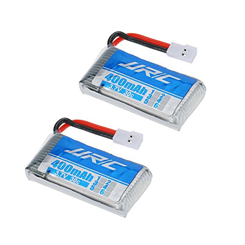 Goolsky 2pcs JJRC 3.7V 400mAh 30C LiPo Batteria