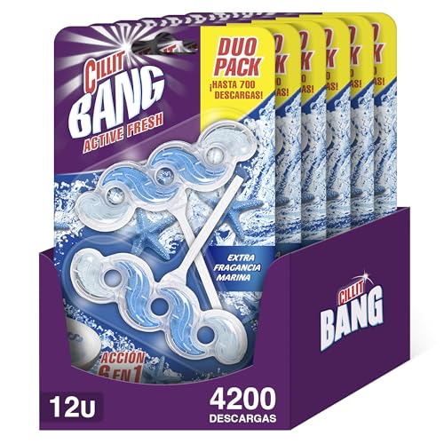 Cillit Bang Active Fresh - Colgador Wc, Fragancia Frescor Marino. Pack, 6x2 Unidades, 4200 Descargas