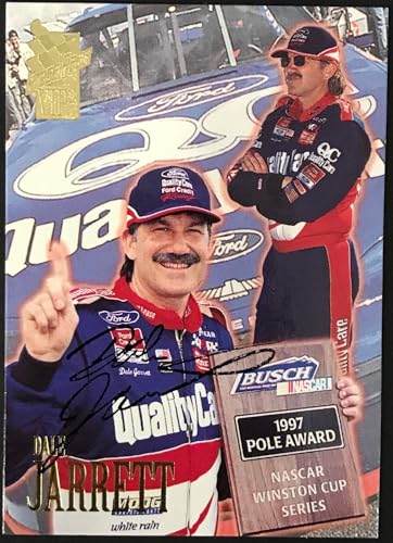 Dale Jarrett Autographed 1997 Press Pass Racing Card - Sports Memorabilia