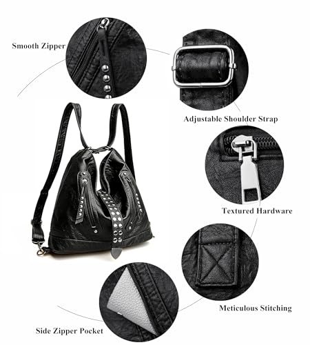 Mochila convertible y bolso 2 en 1 para mujer KingTo miniatura 3