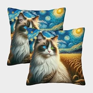 TIICZAAKL Ragdoll Kat Kissenbezüge 2er Set