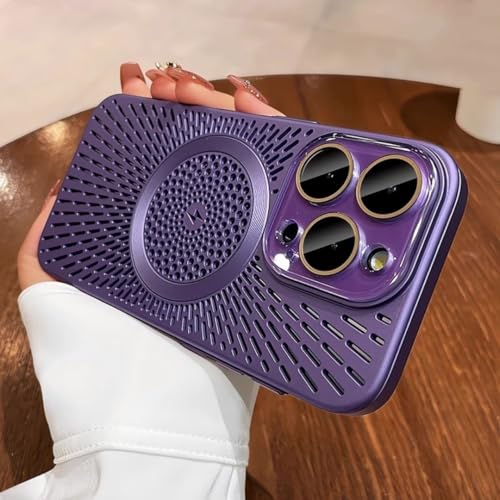Coque respirante iPhone 12 violette idéale pour le jeu et la charge