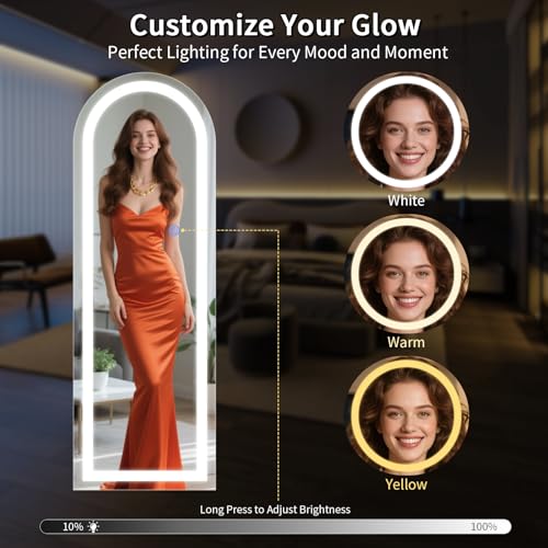 Image of Koonmi Full Length Mirror with LED Lights 56 inchx20 inch