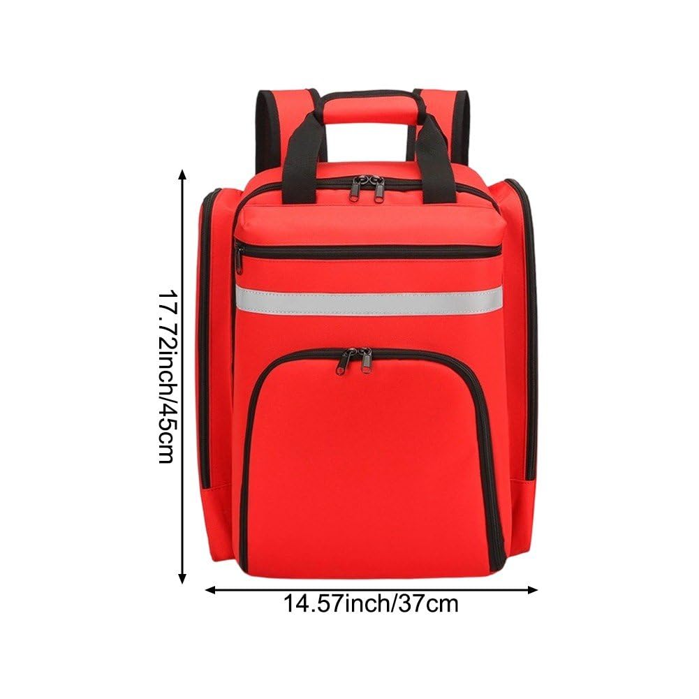 Dianzan Zaino di Pronto Soccorso, Borsa Medica di Emergenza Vuota con Riflettente, Borsa Organizer di Pronto Soccorso per Escursioni All'aperto, Campeggio, Viaggi, Auto