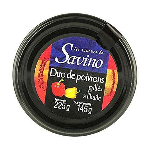 Dúo de pimientos tostados en aceite - Bote 225g