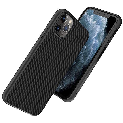 TECHGEAR® CarbonFi Case for iPhone 11 Pro Max, Flexible Shockproof TPU Slim Fit Case Cover - Carbon Fibre Design Soft Flexible Protective Shell Guard Case Designed for Apple iPhone 11 Pro Max
