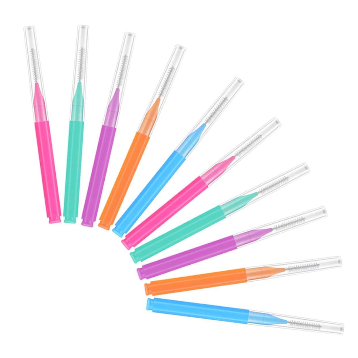 Mobestech 250pezzi Spazzolino Interdentale Per Pulizia Denti Ergonomico Inossidabile Per Pulizia Apparecchio Denti e Spazi Interdentali