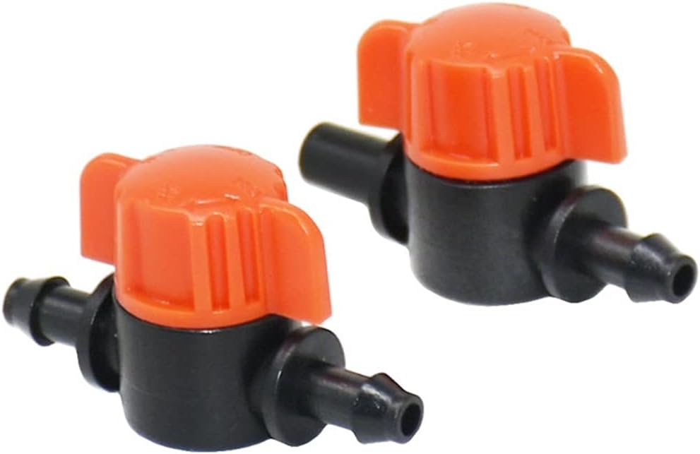 Utility Connector Adapter Hose Connector Adapter 100Pcs 4/7Mm Mini Valve Water Stop Hose End Connector Homemade Garden Irrigation Switch Coupling Barbed Slotted Hose Valve/4Mm